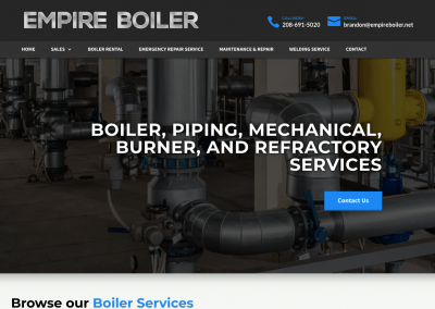 Empire Boiler Website Design and SEO