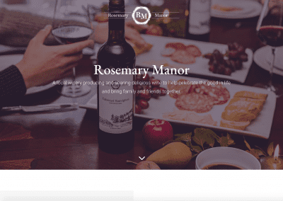 Rosemary Manor Winery web design in Post Falls